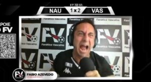 Fabio Azevedo ‘surta’ com gol de empate do Náutico sobre o Vasco e viraliza; veja o vídeo